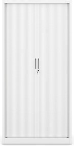 Szafa biurowa na akta z roletą Damian 90x45x185 cm biała