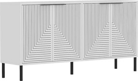 Komoda – 150 cm x 75 cm x 36 cm – Biała – Płyta wiórowa