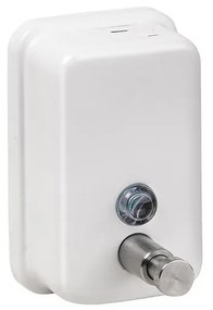 Dozownik mydła 9,7x15 cm stal nierdzewna/biały