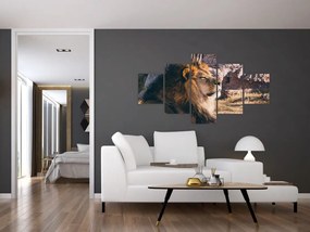 Obraz leżącego lwa (125x70 cm)