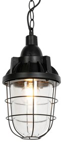 Czarna lampa wisząca w stylu industrial - CabinPrzemysłowy Oswietlenie wewnetrzne