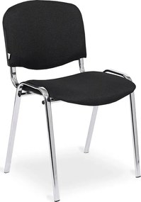 Czarne Chromowane Krzesło Konferencyjne G0-G64