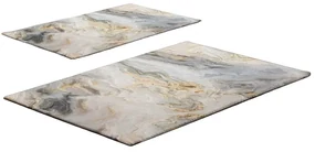 Szaro-beżowe dywaniki łazienkowe zestaw 2 szt. 60x100 cm – Foutastic