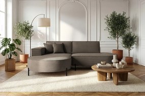 Narożnik Parma Studio Hills, tkanina Poso, lewy, jasny brązowy (04)