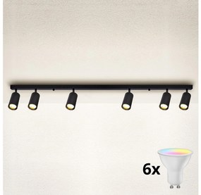 Brilagi - LED ściemnialna oprawa punktowa SELE 6xGU10/6,5W/230V czarna