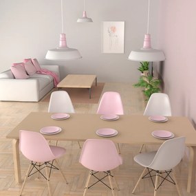 Lampa wisząca ENZO WHITE/PINK 1xE27, biała, różowe, pojedyncza