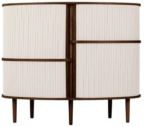 Brązowo-beżowa szafka w dekorze dębu z drzwiami przesuwnymi 120x100x50 cm Audacious – UMAGE