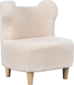 AIYAPLAY Fotel dziecięcy, pluszowy fotel z uszami misia, pokrycie z pluszu, piankowy, Beżowy