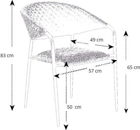 Doppler Picaso MELIA LIKA-TEX® antracyt - zestaw ogrodowy/gastronomiczny 2+1