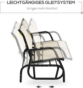 Outsunny ławka bujana huśtawka ogrodowa ławka ogrodowa krzesło bujane ławka parkowa