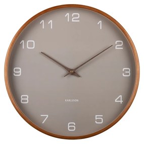 Karlsson 5993GY design zegar ścienny szary,średnica 40 cm