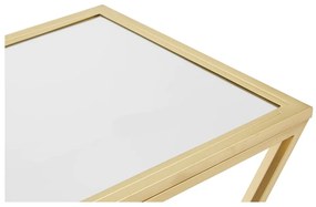 Konsola w kolorze złota ze szklanym blatem 40x120 cm Farran – Premier Housewares