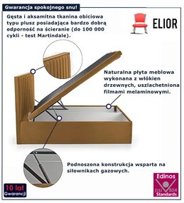 Musztardowe łóżko kontynentalne P5-H85