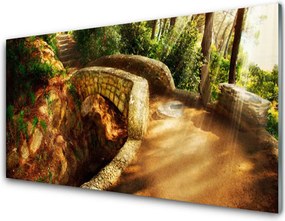 Panel Szklany Malowniczy Most Wśród Drzew