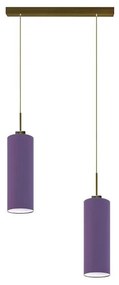 Lampa wisząca z dwoma zwisami na złotym stelażu - T5-T65