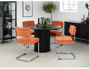 Pomarańczowe sztruksowe krzesło Rupert – Unique Furniture