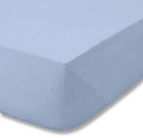 Jasnoniebieskie flanelowe prześcieradło z gumką 135x190 cm Brushed – Catherine Lansfield