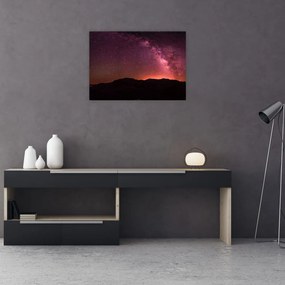 Obraz różowej Drogi Mlecznej (70x50 cm)