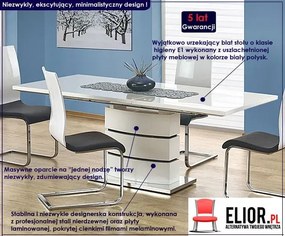 Biały rozkładany stół - Elata