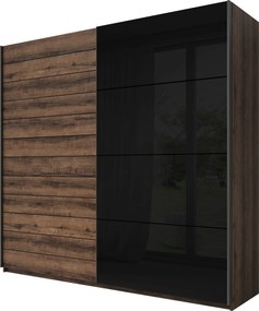 Szafa Przesuwna COSMICO 220 cm Szafa Dwudrzwiowa Odcienie brązu