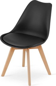 Zestaw jadalniany 1 + 4, stół MADO ARTISAN 80x80 + krzesła BALI MARK czarne