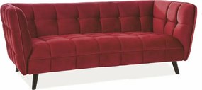 Sofa CASTELLO VELVET 3 bordowa