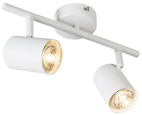 Nowoczesny biały regulowany spot z 2 źródłami światła WiFi GU10 - Jeana