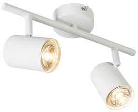 Nowoczesny reflektor biały w komplecie z 2 żarówkami WiFi GU10 regulowane - Jeana Nowoczesny Oswietlenie wewnetrzne