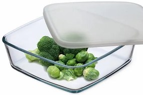 Simax 7476/L szklana miska z plastikową pokrywką, 1 l