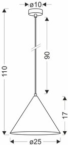 Lampa wisząca z kloszem imitującym drewno jasny dąb - D281-Querte