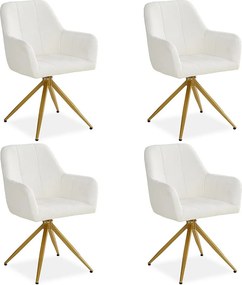 Krzesło jadalniane 56x86x60 cm beżowe