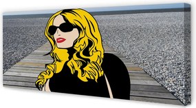 Fotoobraz na płótnie Kobieta w Czarnych Okularach