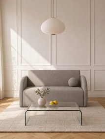 Sofa rozkładana Nubi trzyosobowa 140 cm z pojemnikiem - beżowa boucle Quelle 16