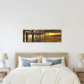 Obraz - Architektura nad wybrzeżem (z zegarem) (90x30 cm)