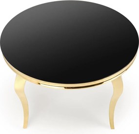 Złoty okrągły stół w stylu retro Reginald 2 Halmar