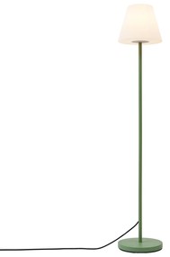 Zewnętrzna lampa podłogowa zielona z białym kloszem IP65 - Virginia