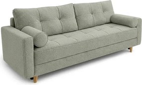 Sofa z Funkcją Spania LONAR Szara Boucle Japandi
