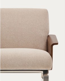 Jasnobrązowa sofa z tkaniny szenilowej 205 cm Amsen – Kave Home