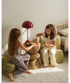 Zielony fotel dziecięcy z materiału bouclé/z tkaniny szenilowej Terrazzo Cloud – Wigiwama