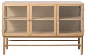 Witryna z litego drewna dębowego 88x140 cm Elba – Unique Furniture