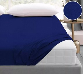 Prześcieradło frotte z gumką Bielbaw 220x200 granatowe GRENO