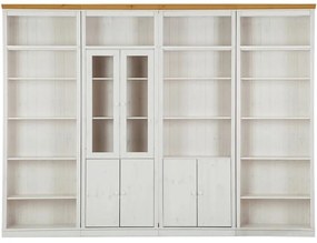 Biały regał z litego drewna sosnowego 370x223 cm Anita – Støraa