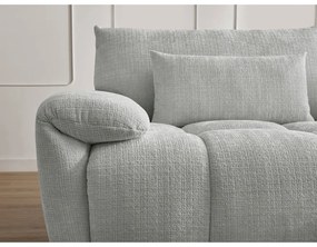 Jasnoszara sofa z tkaniny szenilowej 264 cm Ivane – Bobochic Paris