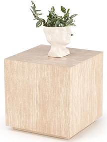 Minimalistyczna kwadratowa ława trawertyn D8-S71