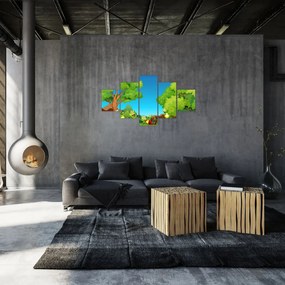 Obraz  - Wesołe żaby (125x70 cm)