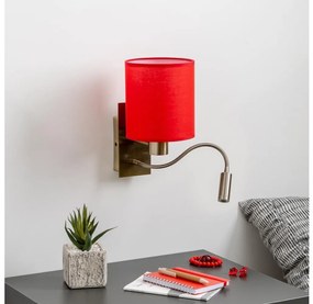 Brilagi - LED Kinkiet NUBILA 1xE27/25W/230V + LED/3W mosiądz/czerwony