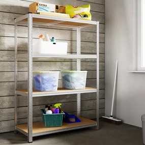 Monzana Regał o dużej nośności HEAVY, max. 700 kg, 160x90x40 cm, srebrny