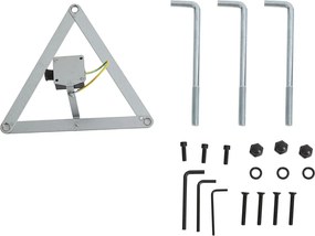 Klasyczny lampion zewnętrzny czarny ze złotem 200 cm 3-źródła światła IP44 - Daphne