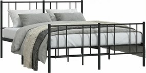 Czarne metalowe łóżko industrialne 120x200cm A3-S50