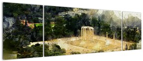 Obraz - Świątynia Zeusa, Ateny, Grecja (170x50 cm)